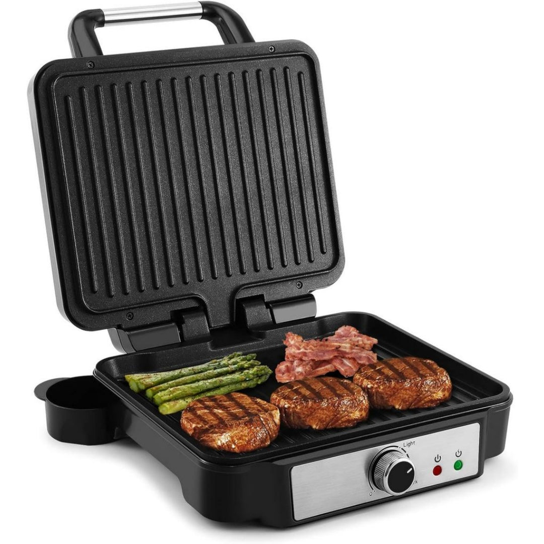 Appareil à sandwich et presse à panini en céramique 1800 w 2 l blanc
