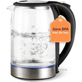Bouilloire électrique en verre trempé 1500 w 3 l blanc