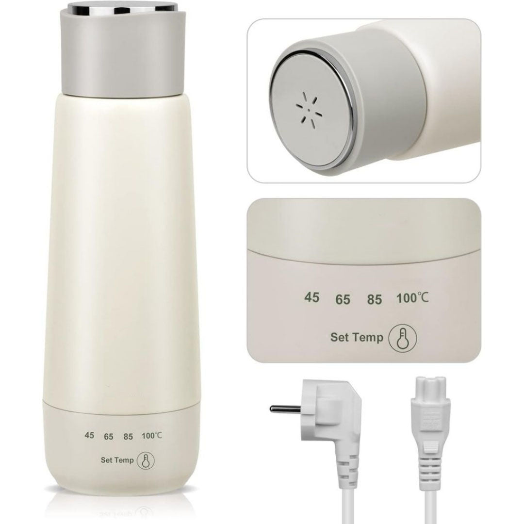 Bouilloire électrique blanc en bambou 1800 w 6 l